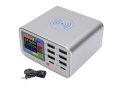 Base De Carga Inalámbrica Usb Con 8 Puertos, 100w, Qc3.0 Pd, Carga Rápida, Enchufe Us