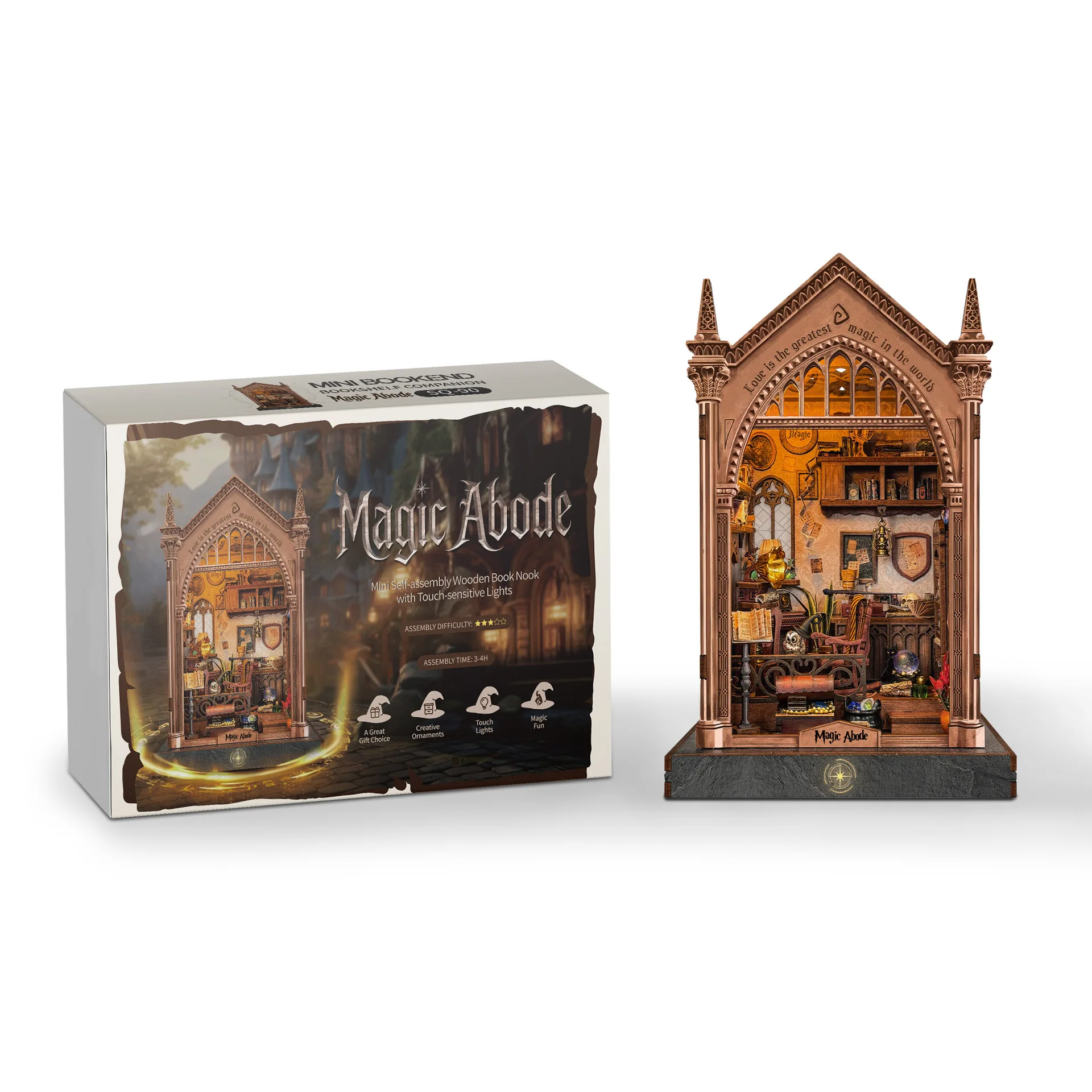 Kit de estantería mágica para armar, forro mágico para estantería con luces