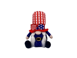 Adorno De Peluche De Enano Patriótico Para La Mesa De La Fiesta Del Día De La Independencia Del 4 De Julio.