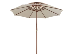 Sombrilla de playa con 2 toldos y mástil de madera 270x270 cm Nata MAISON EXCLUSIVE