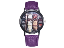 Reloj De Pulsera De Cuarzo Zhoulianfa Para Hombre Y Mujer Con Correa De Pu T431 (morado)