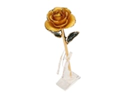 Anillo de oro rosa de 24k para madre, esposa, ser querido con soporte.