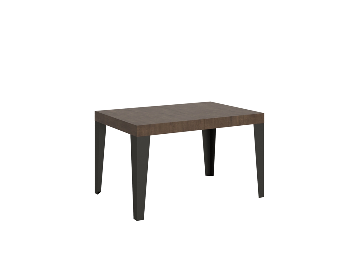 Mesa extensible 90x120/224 cm Flame Nogal estructura Antracita