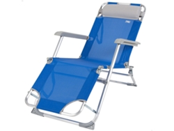 Tumbona reclinable AKTIVE Azul 153 x 33 x 47 cm