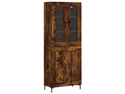 Maison Exclusive - Aparador Alto Madera Contrachapada Roble Ahumado 69,5x34x180 Cm