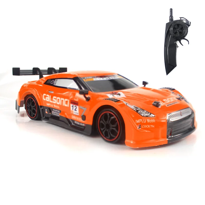 Carro de Corrida Elétrico de Alta Velocidade com Controle Remoto na Escala 1:16, Modelo 2.4g MDUG (laranja)
