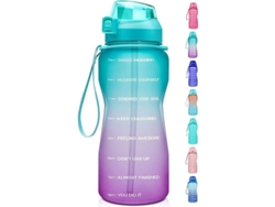 Botella De Agua Motivacional De 64 Oz Con Marcador De Tiempo Y Pajita Para Beber Suficiente Agua Diariamente