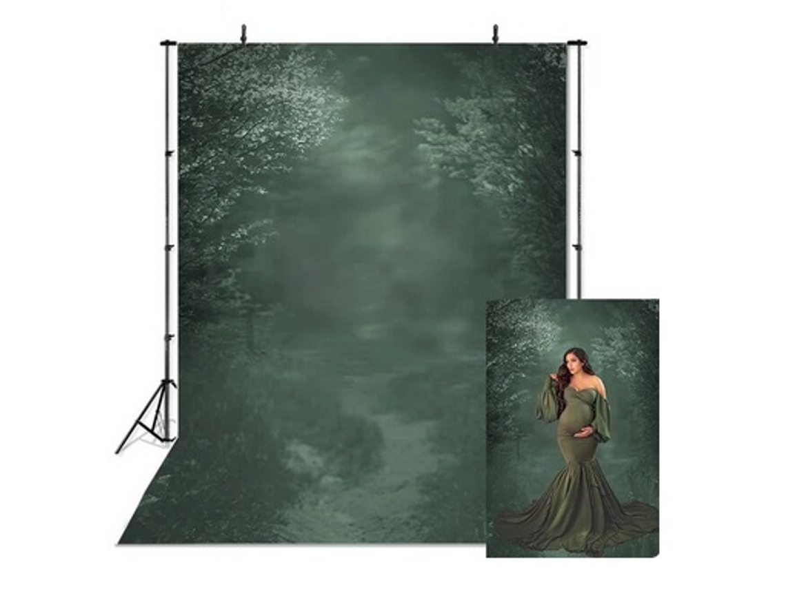 Fondo 3x2m para estudio de fotografía tela verde oscuro FABRIC