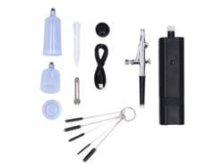 Kit de aerógrafo inalámbrico recargable de 32 psi, boquilla de 0,3 mm, compresor integrado, portátil y ajustable.