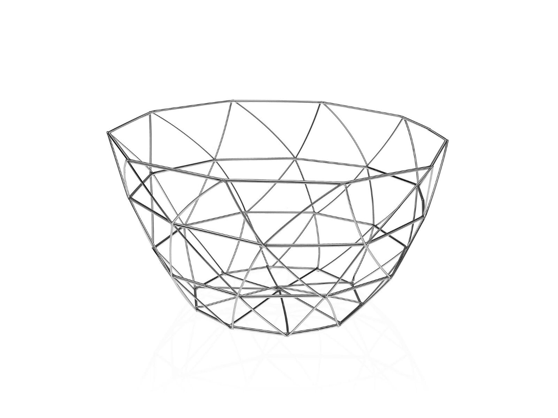 Frutero Versa Arco Gris Acero (25 X 13,5 X 25 Cm)