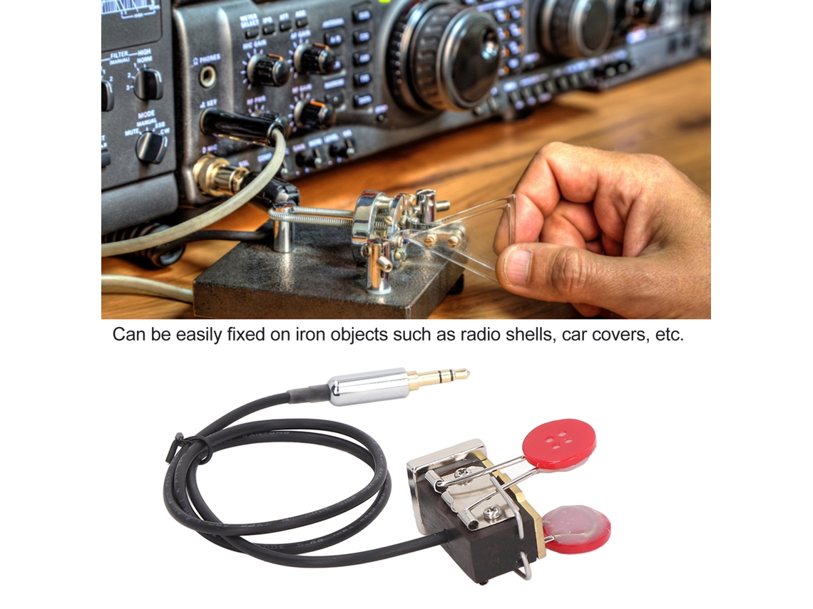 Manipulador Automático De Código Morse Cw Fabricado En Latón Y Resina, Pequeño Y Portátil, Para Radioaficionados E Industria.