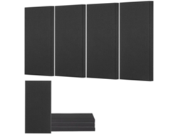 Paneles Acústicos Autoadhesivos 600x300x50mm para Aislamiento y Reducción de Ruido, 4 Piezas Negras Tekmaquinas