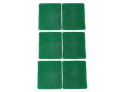 6 Cojines De Pe Para Nidos De Gallinas, Acolchados, Duraderos, Fáciles De Limpiar, 35x30cm, Color Verde.