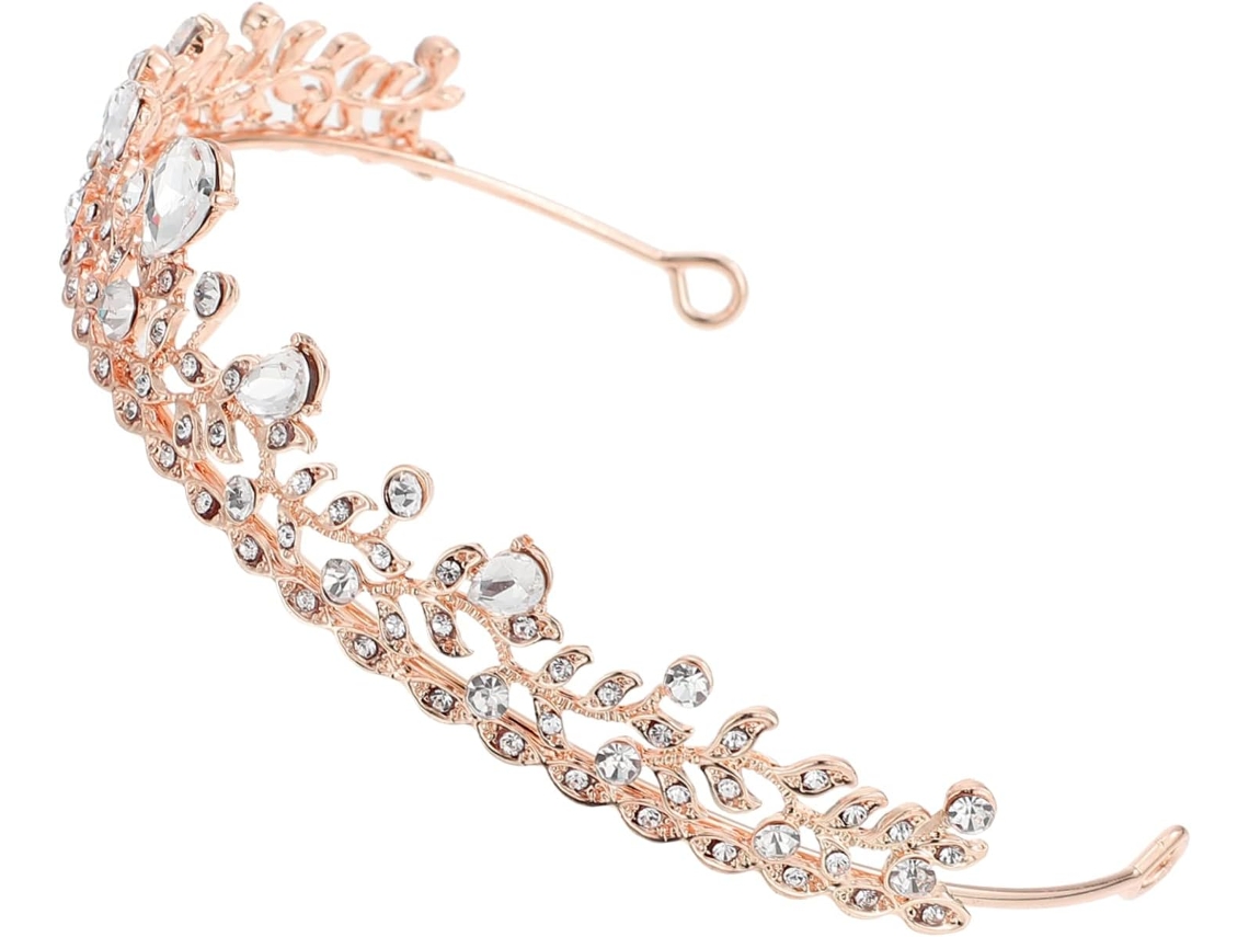 Corona Nupcial De 2 Piezas Con Diamantes De Imitación Para Fiestas Y Eventos Especiales, Accesorio De Novia