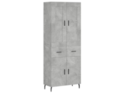 Aparador Alto VIDAXL Gris Madera contrachapada (69,5x34x180 cm)