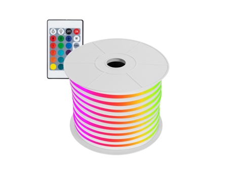 Bobina Neón LED 11 W/m RGB 220V AC 60 LED/m 50m Semicircular 180º IP67 Corte Cada 100 cm