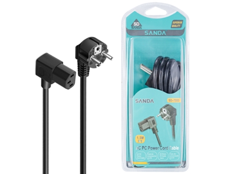 Cable de Alimentación de Ca A Pc de 3M Sanda Sd-7333 (Negro)