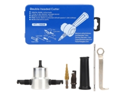 Kit De 6 Cuchillas Dobles Para Cortar Chapa Metálica Con Accesorio Para Broca.
