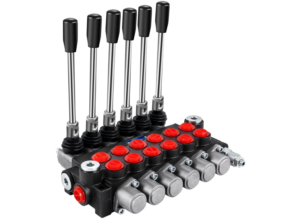 Válvula hidráulica de 6 vías, 11 gpm, 3600 psi, TEKMAQUINAS
