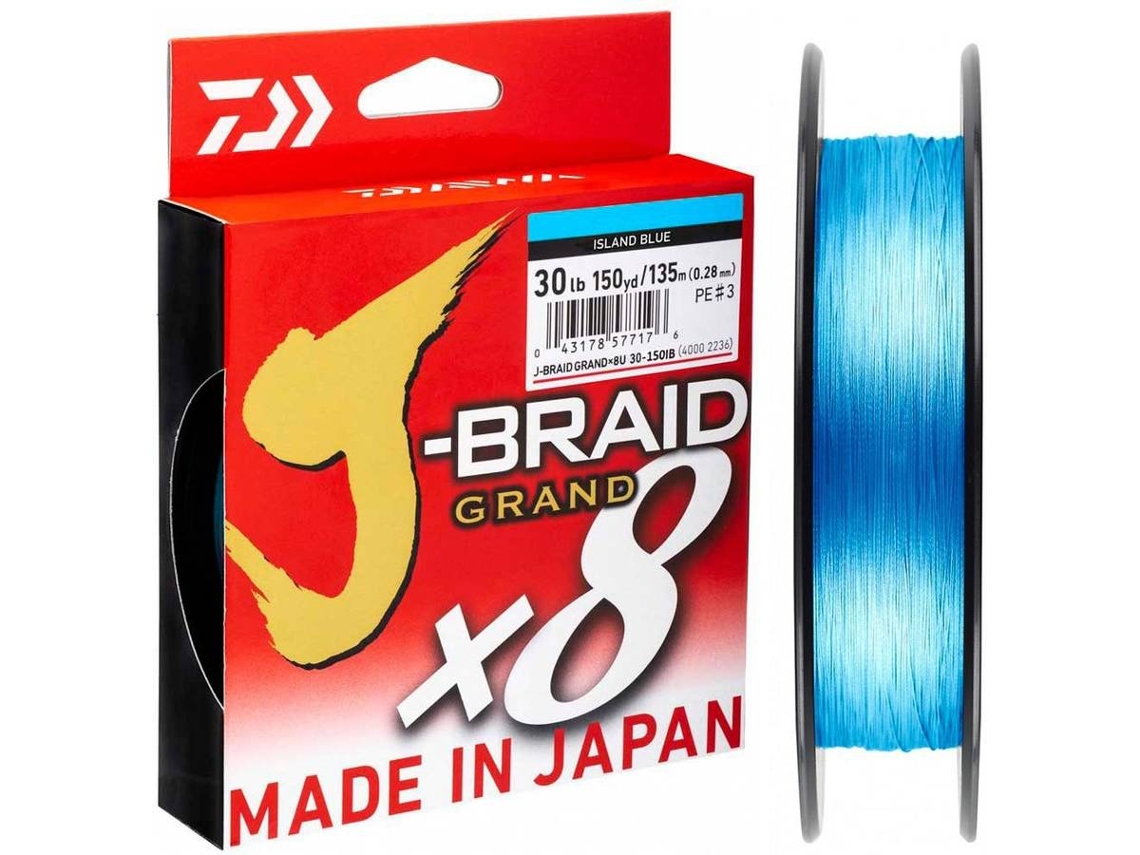 Línea de Pesca Trenzadas DAIWA J-braid Grand X8 (0.200 mm - 0,10 mm)