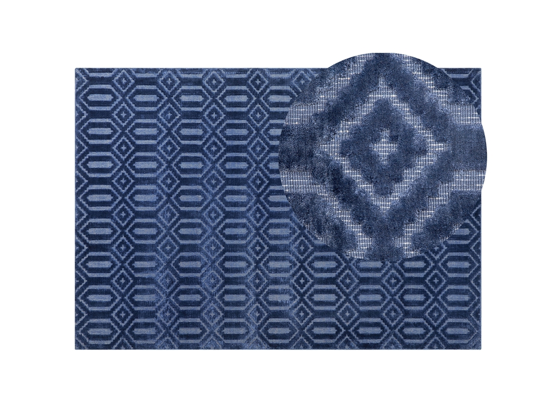Alfombra de pelo corto BELIANI Adatepe de Viscosa Azul 160x230