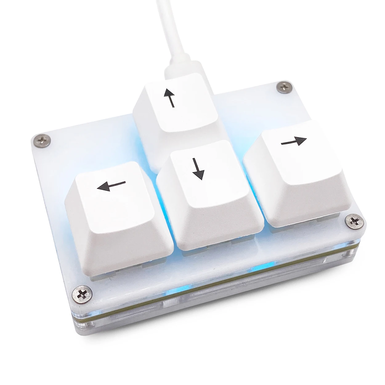 (branco B) Mini Teclado De Quatro Teclas Com Teclas De Atalho, Programável.
