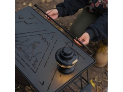Palo Colgante Plegable Portátil De Aluminio Con Imán Para Tazas Y Cuencos, Ideal Para Camping, Exteriores Y Mesas Auxiliares.
