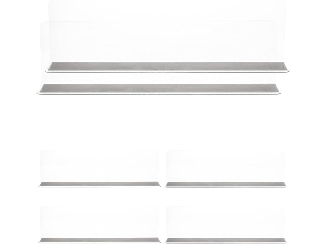Separadores Estantes Transparentes Magnética Caucho Pvc Paquete 6 Forma Organización Estable Mercancía