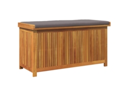 Caja de cojines para exterior, madera maciza de acacia, EXCLUSIVA DE LA CASA