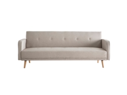 Sofá Convertible 3 Plazas Diseño Escandinavo Beige Ulla MILIBOO