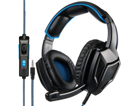 Auriculares para juegos para Ps4 Xbox One, auriculares estéreo para juegos con micrófono con cable ajustable, diadema con Control de volumen BISBIS...