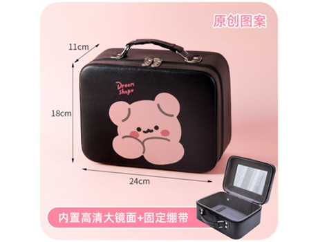 Bolsa de cosméticos portátil para mujer caja de almacenamiento de gran capacidad producto 2021 bonita maleta de viaje de gama alta color negro XLT