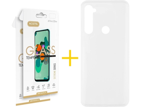 Kit Funda + 2 Protectores de Pantalla Xiaomi Redmi Note 8 ACCETEL Liso (Negro)