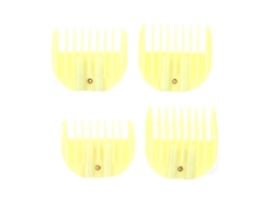 4pcs/set Peine De Límite Para Cortar Pelo, Adjunto Para Tijeras De Corte, Herramienta De Estilismo Barbería Amarilla