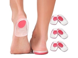 3 Pares De Taloneras De Gel Para Fascitis Plantar, Alivio Del Dolor Y Talón Rojo.