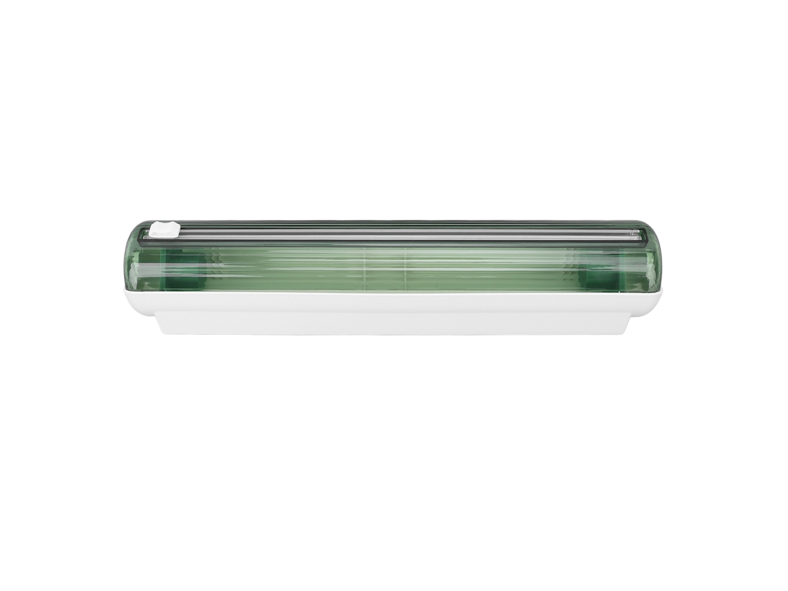 Dispensador De Papel Pergamino Con Cortador Deslizante Para Película Adhesiva, Accesorios De Almacenamiento De Cocina Verdes
