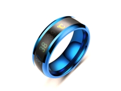 Anillo Inteligente Con Sensor De Temperatura Y Visualización En Grados Celsius Y °C (Azul, 11#) CHRUI