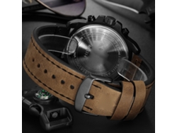 Reloj De Cuarzo Para Hombre Curren 8314 Con Correa De Cuero, Resistente Al Agua Hasta 30 Metros Y Con Calendario.