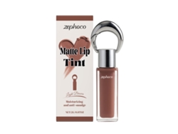 Brillo labial mate sedoso color café claro