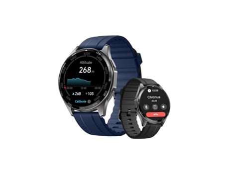 CHRONUS GTX15 Reloj inteligente GPS para hombres Monitor de frecuencia cardíaca de energía corporal resistente al agua 3ATM (azul)