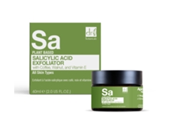Exfoliante con ácido salicílico, café, nueces y vitamina E 60 ml Dr Botanicals