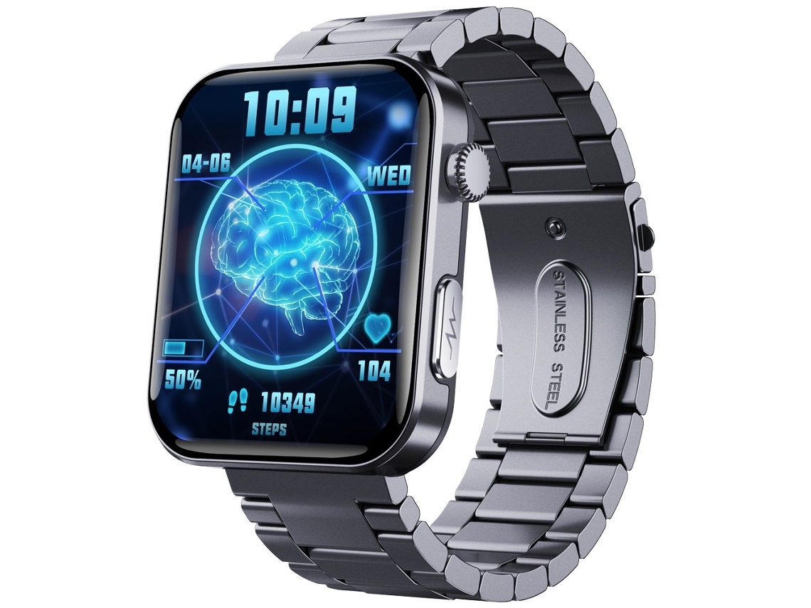 Reloj Inteligente Pantalla De 2.1 Pulgadas Bluetooth Llamada Monitoreo De Salud Ip67 Impermeable Negro YEMAESRE