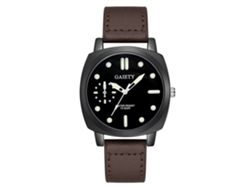 Reloj De Pulsera Analógico De Cuarzo Para Hombres Gaiety Con Dial Personalidad (marrón Oscuro)