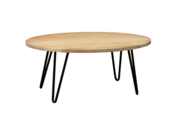 Mesa de Centro Oval L100 X P55 Cm En Mango Macizo Vibes MILIBOO