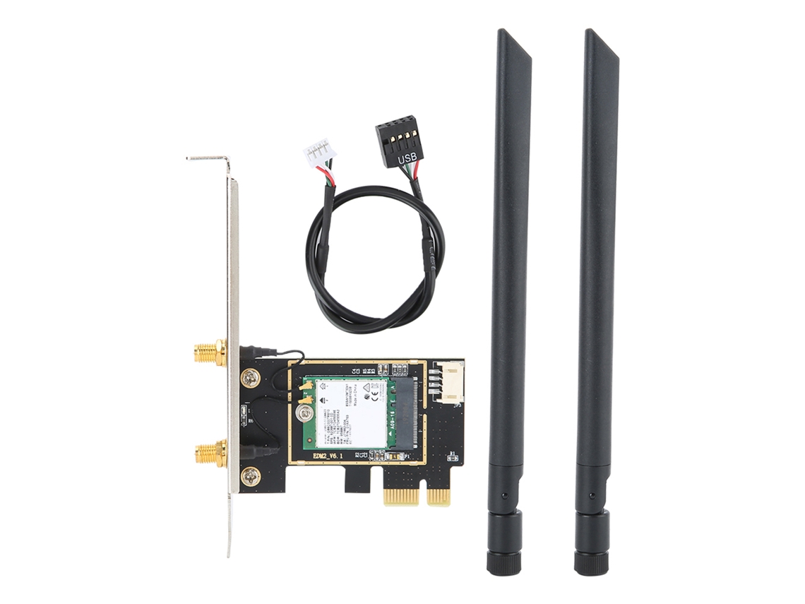 Para Tarjeta Inalámbrica De Escritorio Intel 9260ngw Pci E Banda Dual 2.4g 5g Bt 5.0 Antena 8dbi