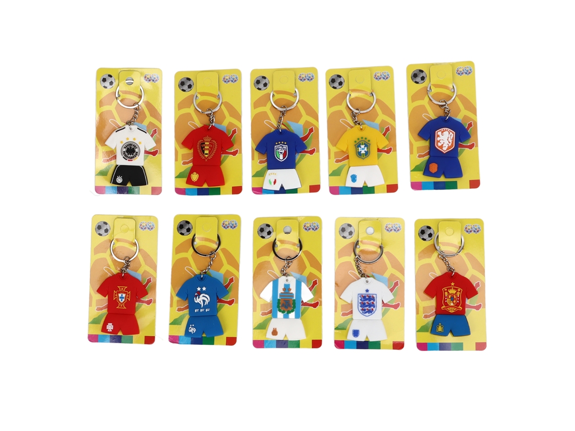 2026rebe-10pcs Chaveiro De Futebol Camisa De Seleção Mundial Design Pvc Adorno Chaveiro Para Decoração E Torcedores