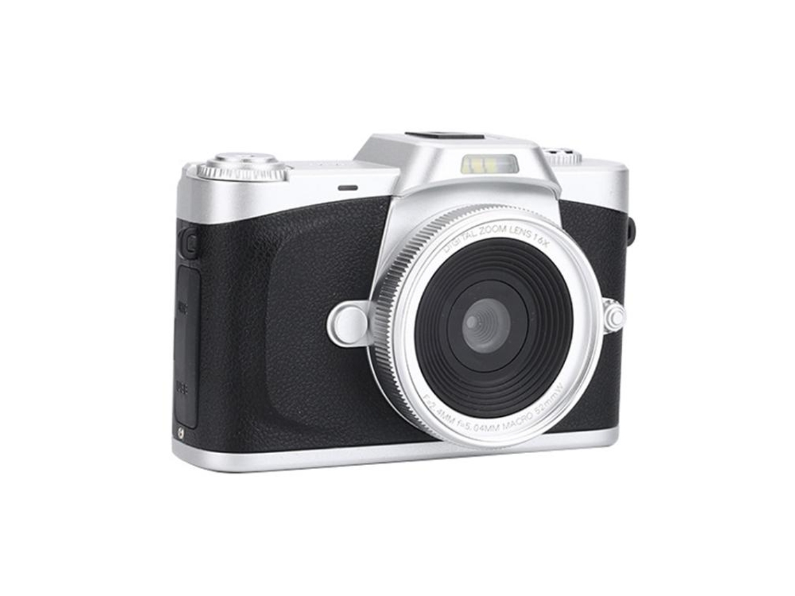 Cámara digital Halinuia para estudiantes, 68 MP, estilo retro, portátil, con pantalla abatible y diseño femenino.