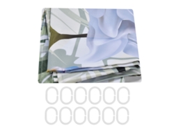 Cortina de ducha (estampado floral, impermeable)