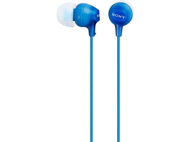 Auriculares con Cable SONY MDR-EX15AP (In Ear - Micrófono - Azul)