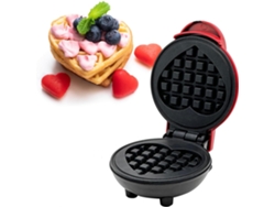 Mini máquina de waffles, folha de waffles antiaderente de 4 aproximadamente 10,2 cm, máquina de waffles com design de coração, máquina de panquecas p